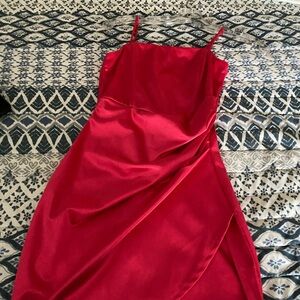 Hot pink size xs junior size dress with adjustable straps in back